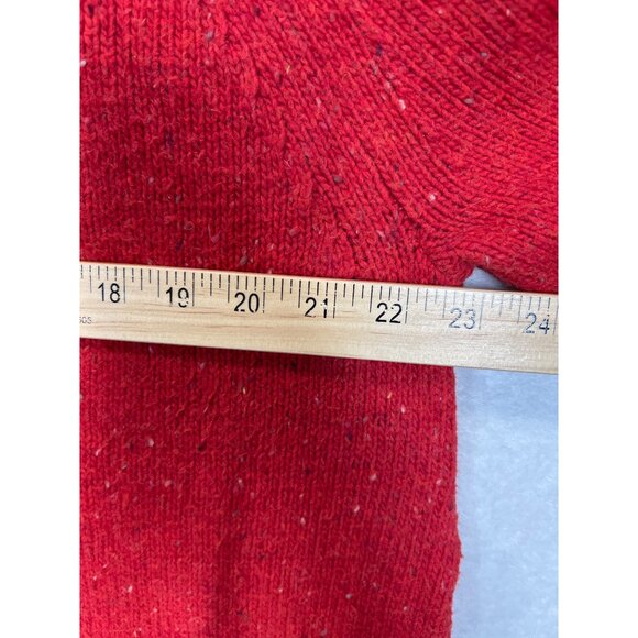J.Jill Sweater Womens XL Red Knit Pockets Ribbed Cuffs Collar Wool Blend - Picture 5 of 7